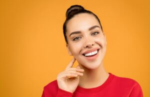 a young lady smiling